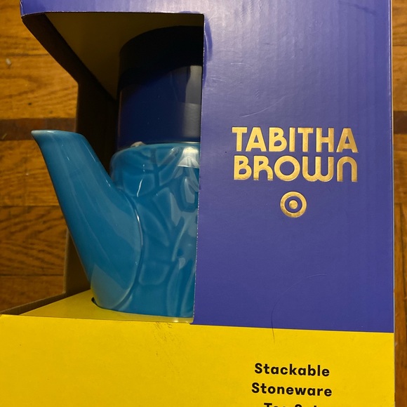 Tabitha Brown Stackable Tea pot, cup, and saucer - Picture 3 of 4